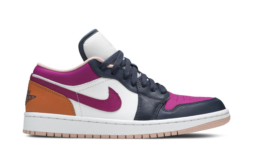 wmns air jordan 1 low se ‘mismatched – purple magenta’ replica