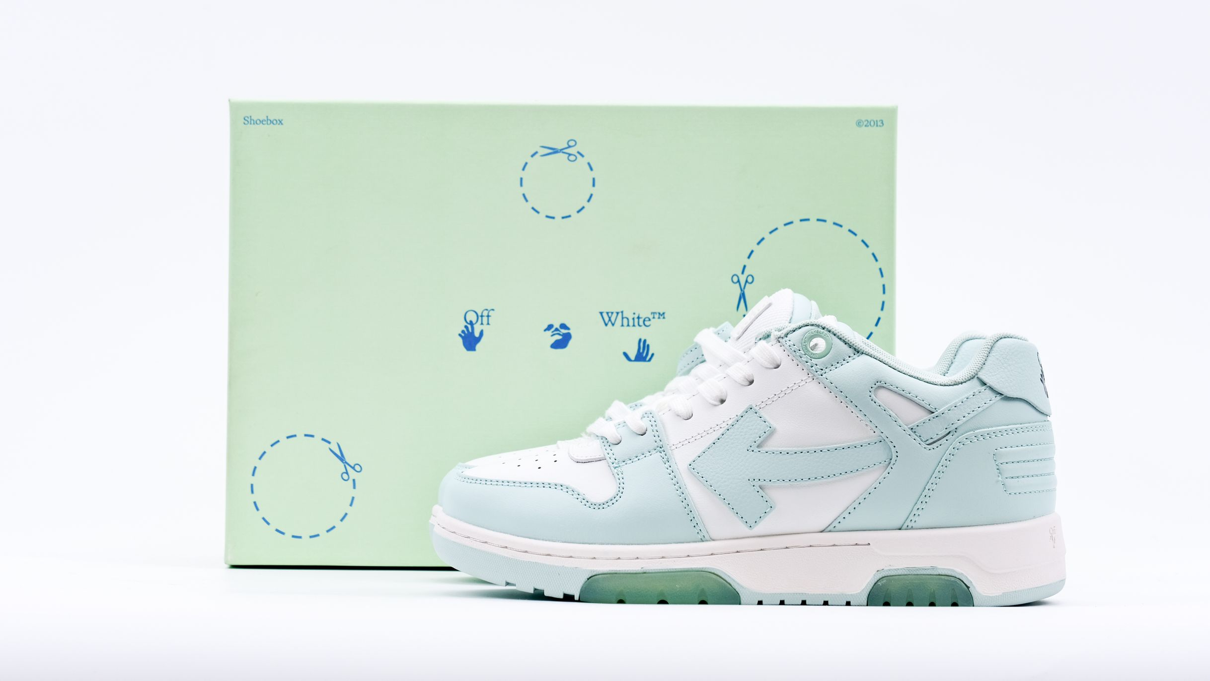 off-white out of office ‘white mint’ replica